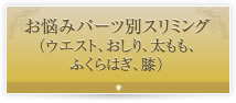 お悩みパーツ別スリミング （ウエスト、おしり、太もも、 ふくらはぎ、膝）