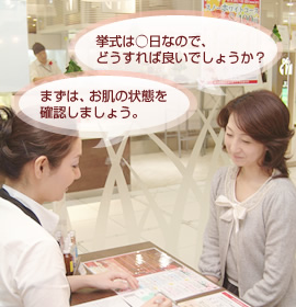 挙式は◯日なので、どうすれば良いでしょうか？ まずは、お肌の状態を確認しましょう。