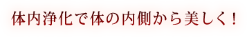 体内浄化で体の内側から美しく！